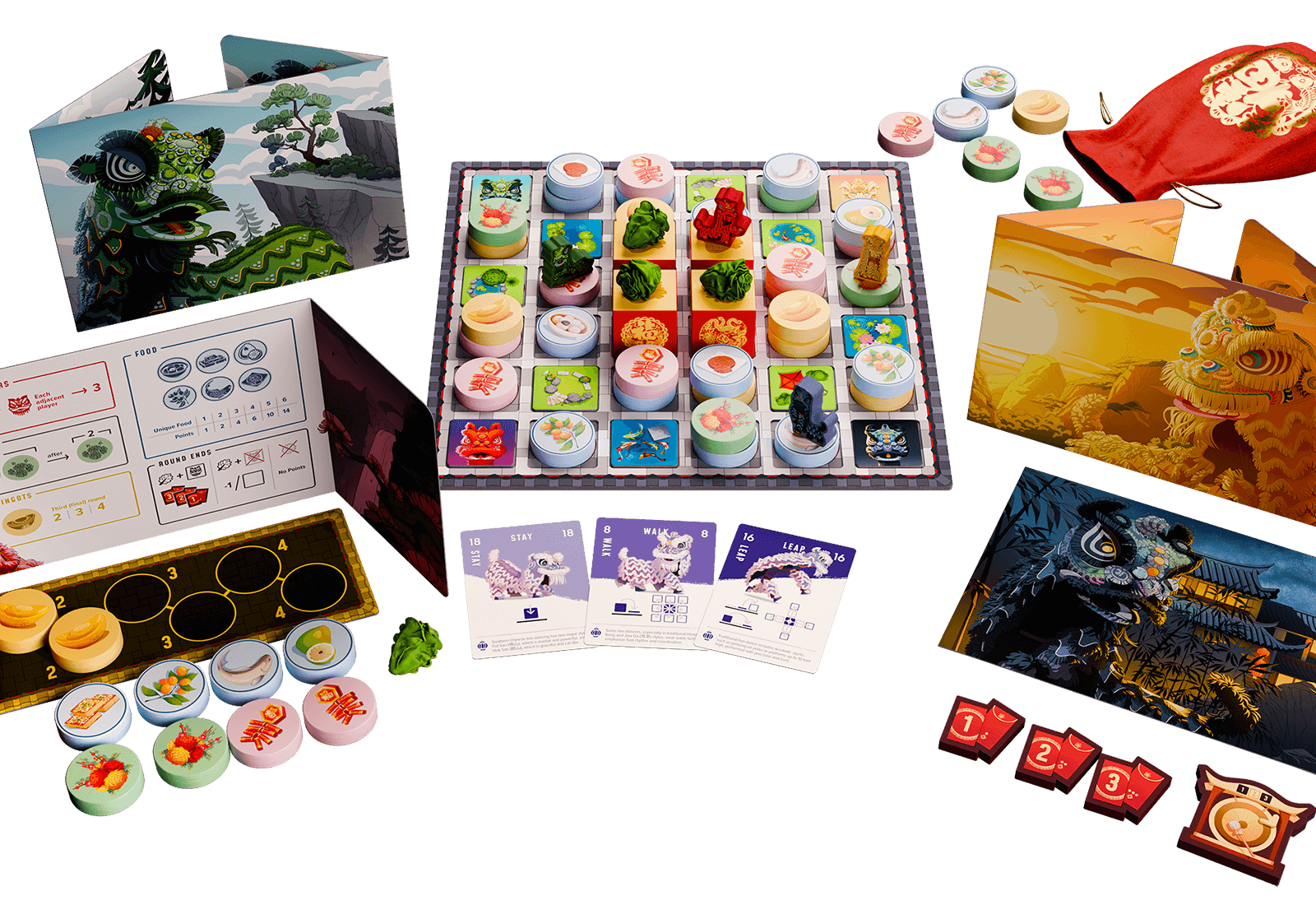 Lion Dancers Collector's Edition Components