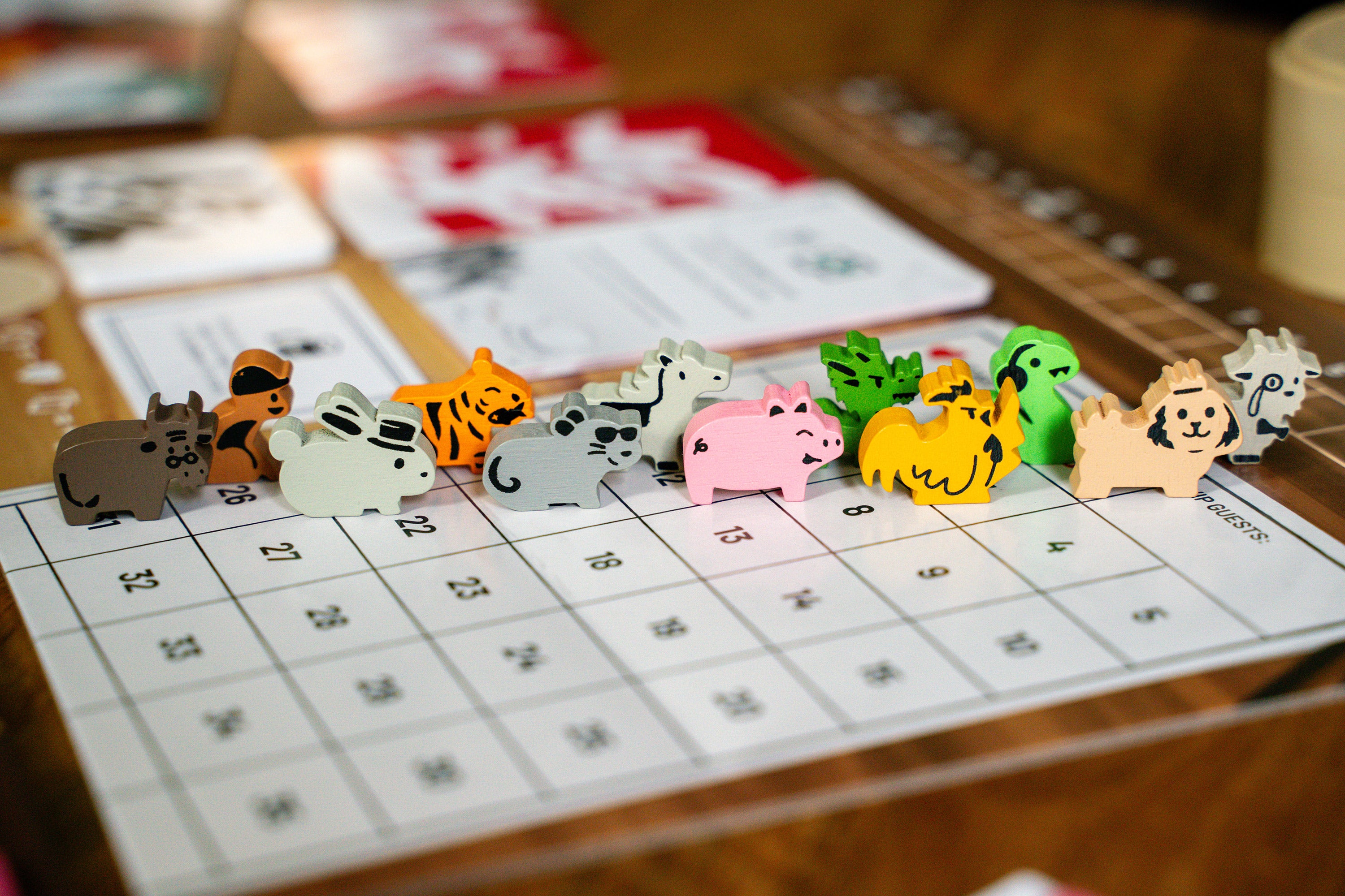 Deluxe Edition - Animal meeples to track scores