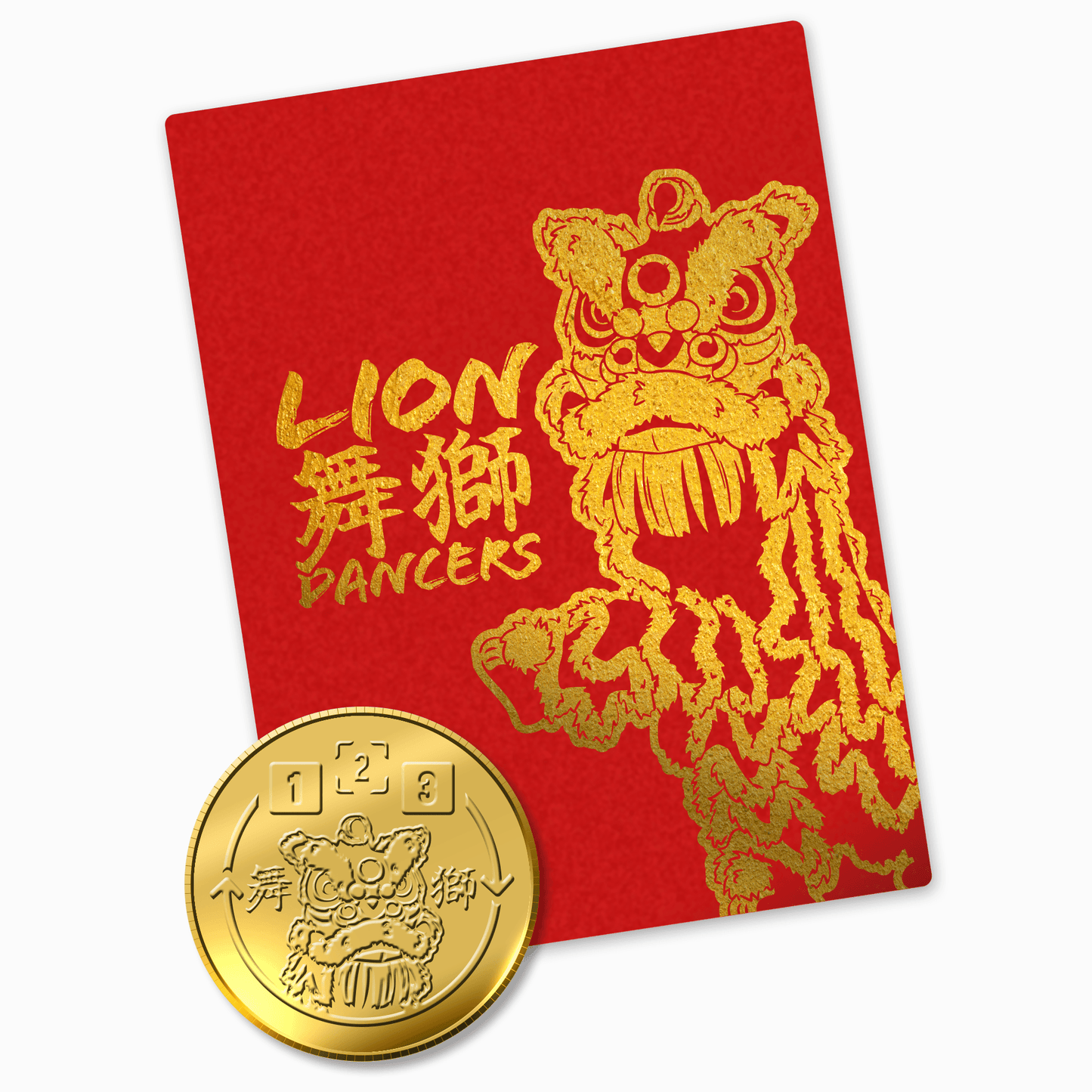 Lucky Gold Coin in Red Envelope